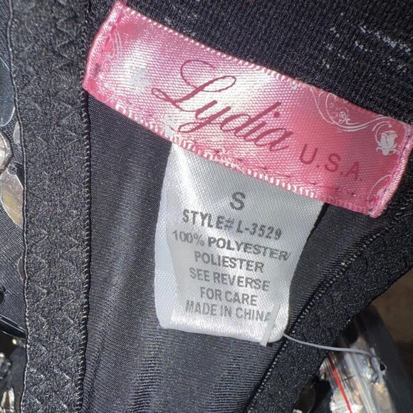 Black Sequined Bra with Rhinestones - Picture 5 of 5